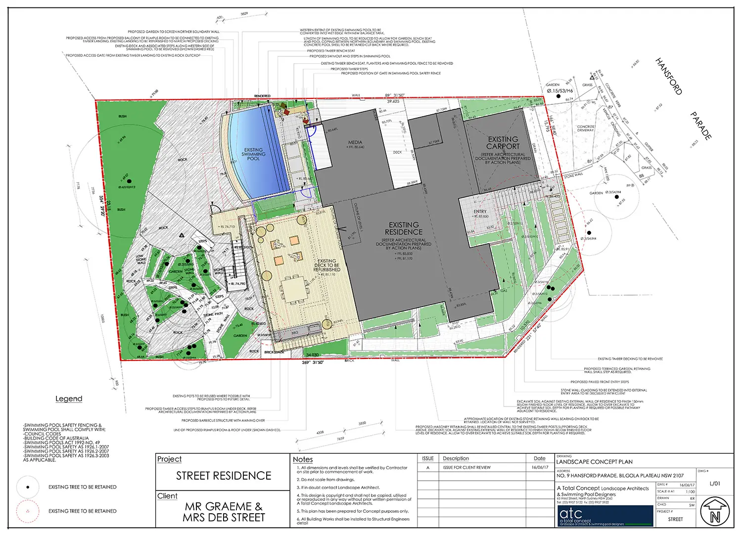 Garden Designers Sydney: Pittwater Project 2 plan