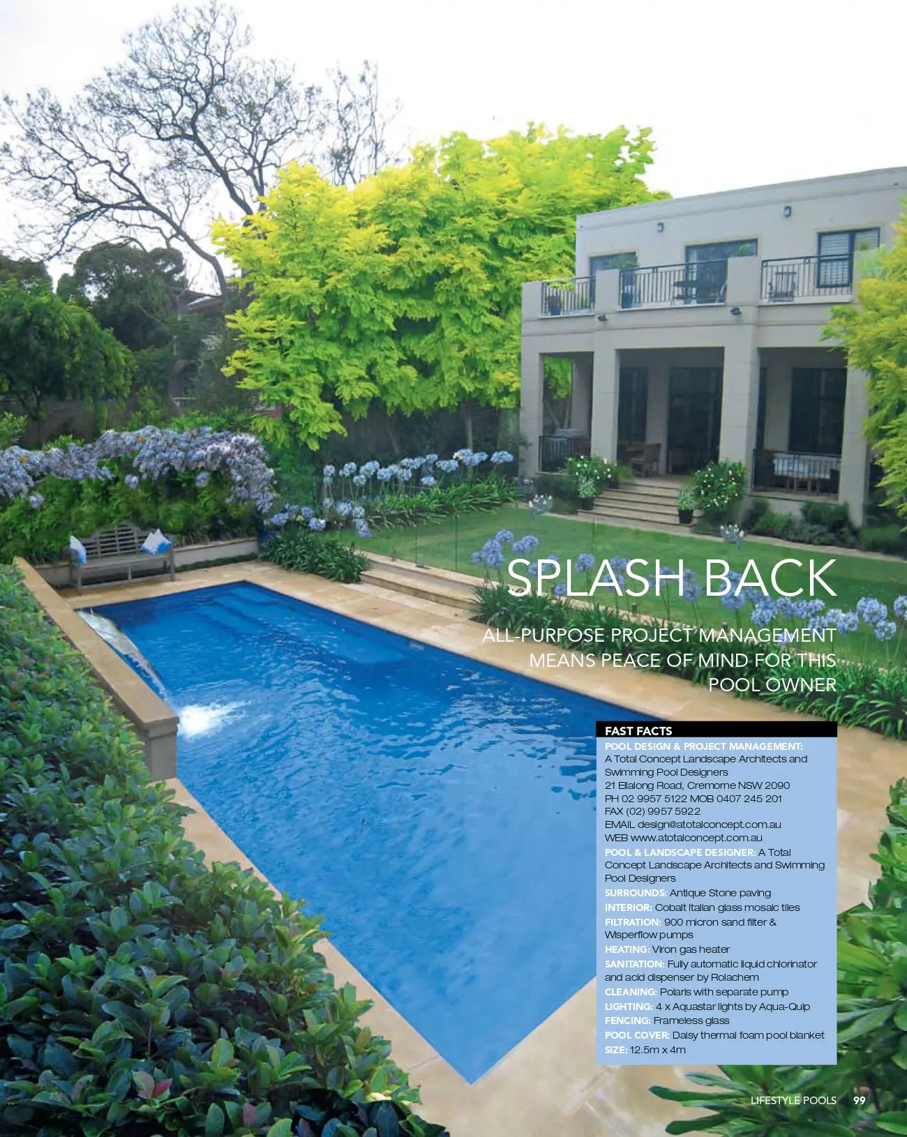Landscape and Pool Designers Splash Back 2